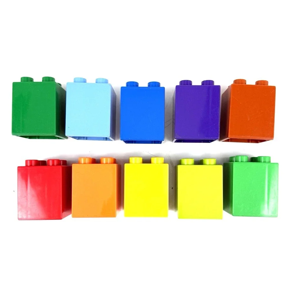 Lego Duplo Numbers 1-10 Pattern Counting 2x2x2 Bricks Blocks Lot of 10